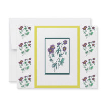 Blue Geranium Invitation