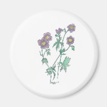 Blue Geranium Magnet
