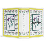 Blue Geranium Pattern Memory Book 1 binders