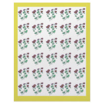 Blue Geranium Pattern Paper letterhead