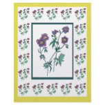 Blue Geranium Pattern Scrapbooking Paper letterhead