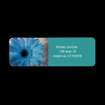 Blue Gerber Daisy Label labels