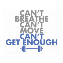 Blue "Get Enough" Postcards