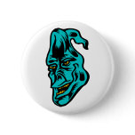 blue ghost pinback button