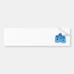 Blue ghosts on white bumper stickers