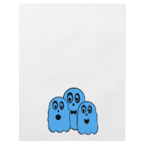 Blue ghosts on white custom flyer