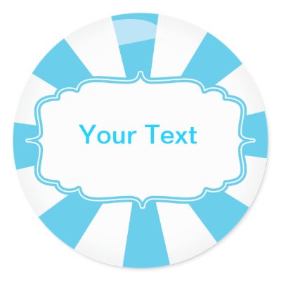 Blue Giant lollipop candy Buffet label Stickers