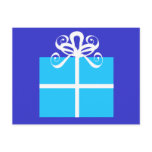 Blue Gift Postcard postcards
