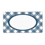 Blue Gingham Labels