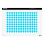 Blue Gingham Laptop Decals