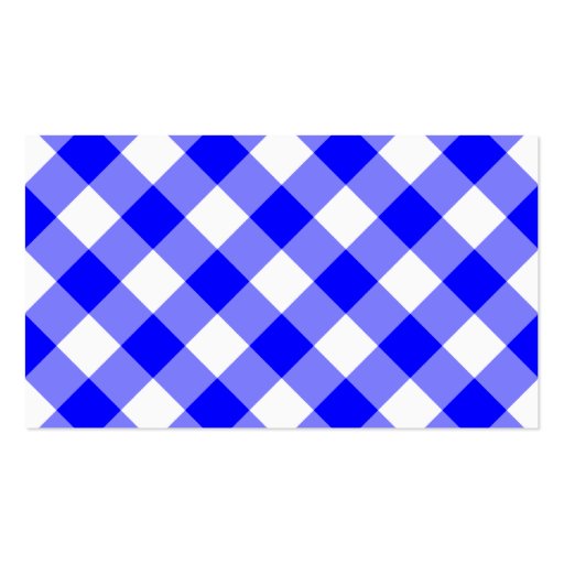 Blue Gingham Pattern Business Card Templates