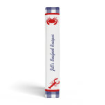 Blue Gingham With Red Seafood Recipes Binder