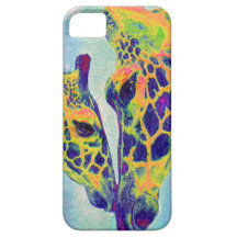 blue giraffe  i-phone iPhone 5 cover