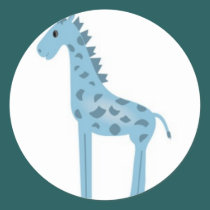 Blue Giraffe Sticker stickers