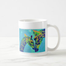 blue giraffes coffee mugs