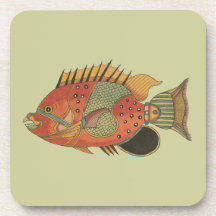 Blue Girdled Angelfish Drink Coasters