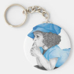 Blue Girl 1 Keychain keychains