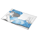 Blue Girl 1 Placemat placemats