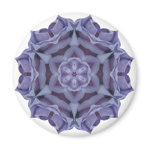 Blue girl rose mandala magnet