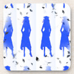 blue girls seamless tiled drink coasters