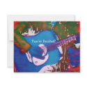 Blue Gituar invitations by TheCreatorsChoice Blue Gituar invitations