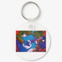 Blue Gituar keychains