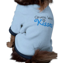Blue Gives Wet Kisses Dog Tshirt pet clothing