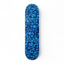 Blue glass beads skate boards