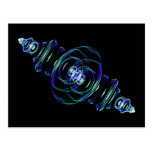 Blue Glass Fractal Postcard