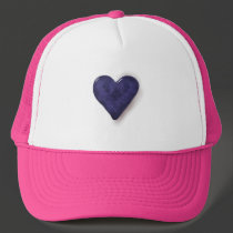 Blue Glass Heart Hat hats