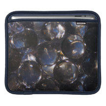 Blue Glass Pebbles - abstract photograph iPad Sleeves