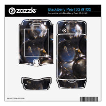 Blue Glass Pebbles - abstract photograph BlackBerry Pearl 3G Skins
