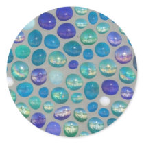 Blue Glass Pebbles Mosaic stickers by JuJuGardens Blue Glass Pebbles Mosaic stickers