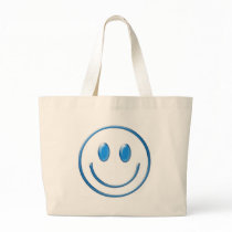 Blue Glass Smiley Face bags by Groovynet Blue Glass Smiley Face bags