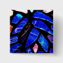 'Blue Glass' Square Button buttons