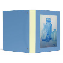 Blue Glass Still Life Avery Binder by theHOELstudio Blue Glass Still Life Avery Binder