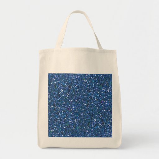 BLUE GLITTER HANUKAH TOTE BAG