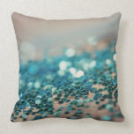 Blue Glitter Pillow