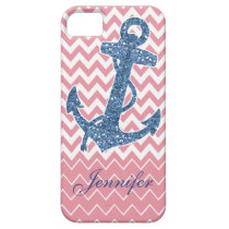 Blue Glitter Print Anchor iPhone Case casemate cases