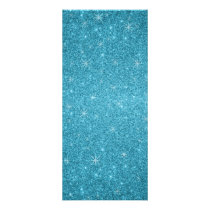 Blue glitter stars full color rack card