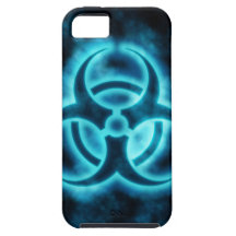Blue Glo Biohazard iPhone Case iPhone 5 Cases