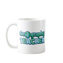 Blue Globe Geography Teacher mugs