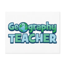 Blue Globe Geography Teacher postcards