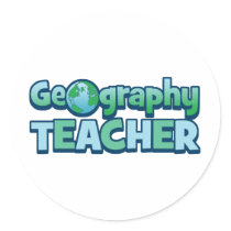 Blue Globe Geography Teacher stickers