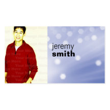 Blue Glow Headshot Business Card