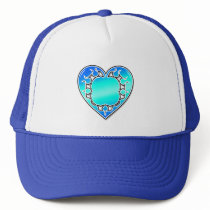 Blue Glow Heart hats