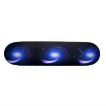Blue Glow Lines skateboards