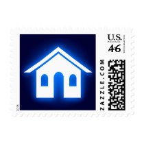 blue glow real estate stamp