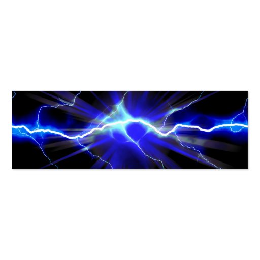 Blue glowing lightning or electricity business card templates (front side)