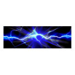 Blue glowing lightning or electricity business cards